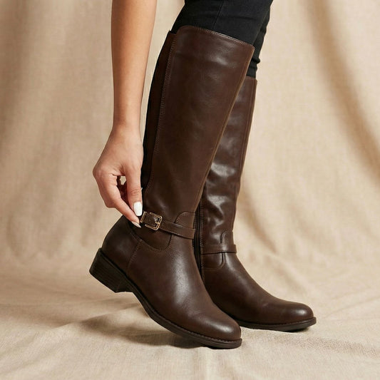 Botas Elasticadas Tania Lux Café - PREVENTA (Envíos 15/05)