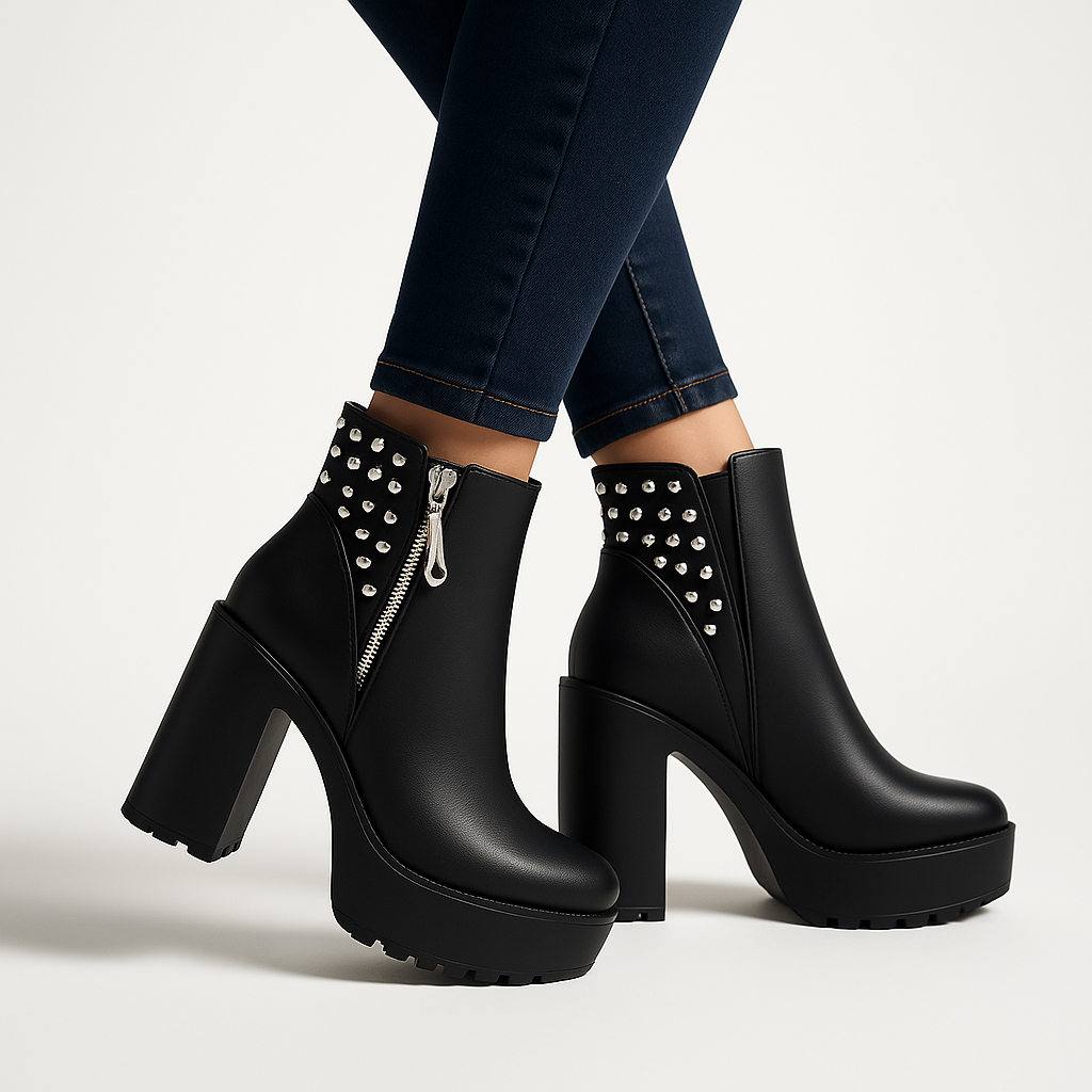Botin Neiko Negro con fondo blanco