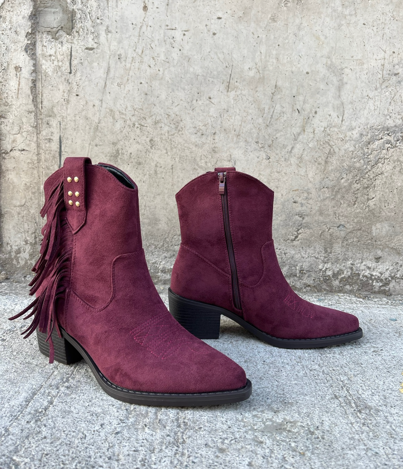 Botin elegante Ruby burdeo