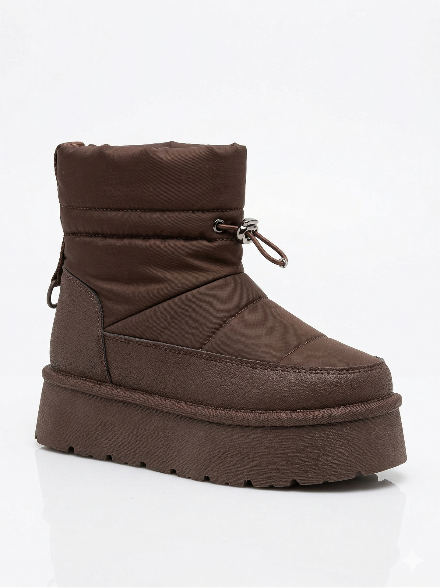 Botin Plataforma Impermeable Cafe