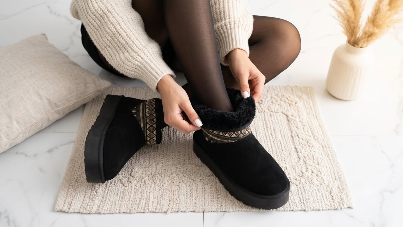 Botin pantubota con chiporro Modelo Fatima color negro