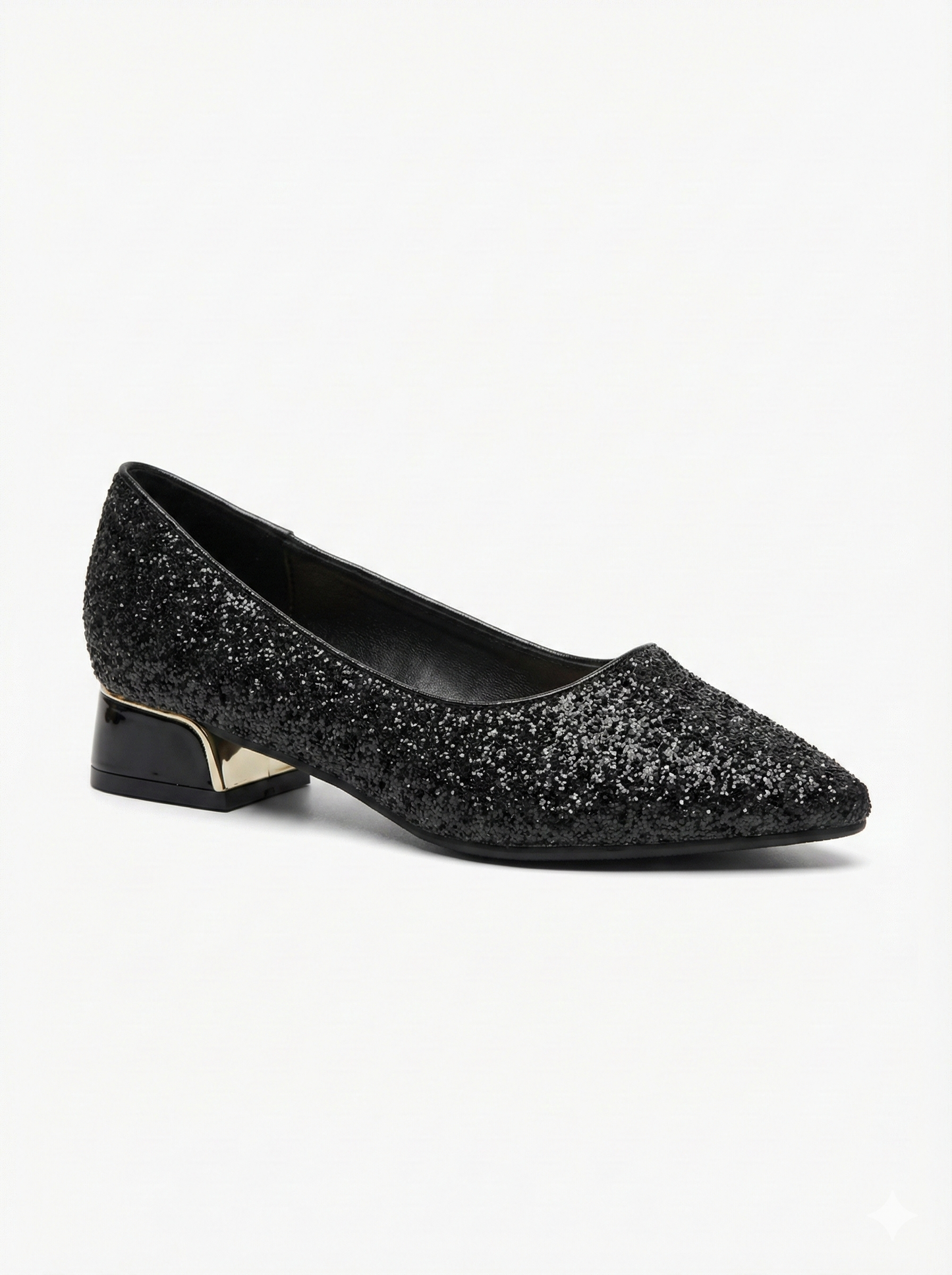 Zapato Reina Glitter Glow Negro