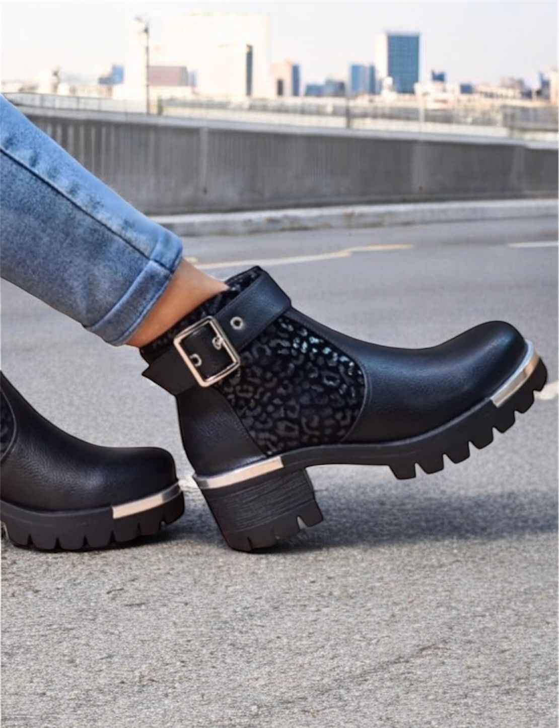 Botines Polly Negro
