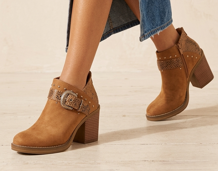 Botín cómodo Zol camel