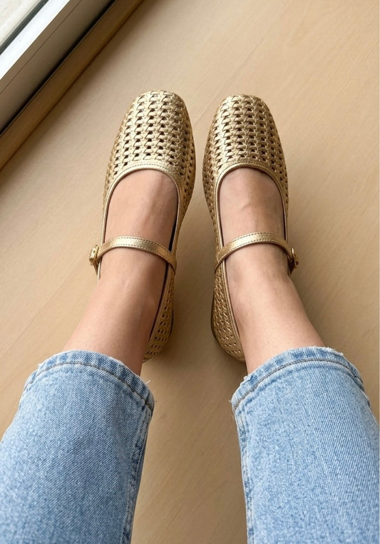 Mary jane modelo Lordi dorado