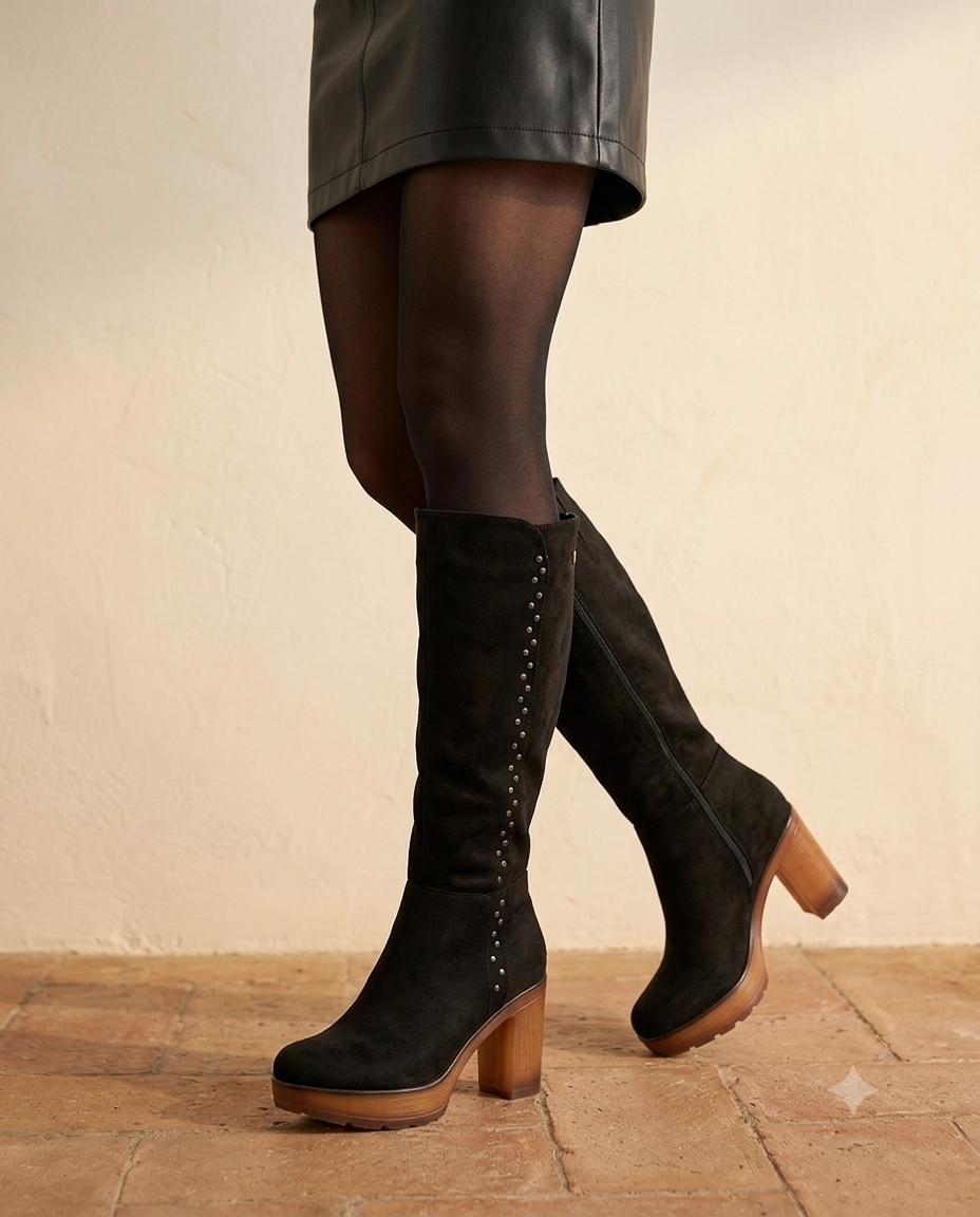 Botas QBM Negro - Plataforma