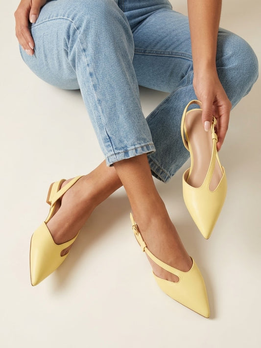 Ballet punta modelo Flor amarillo