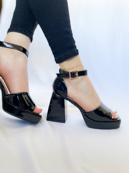 Sandalias Taco Social Negro