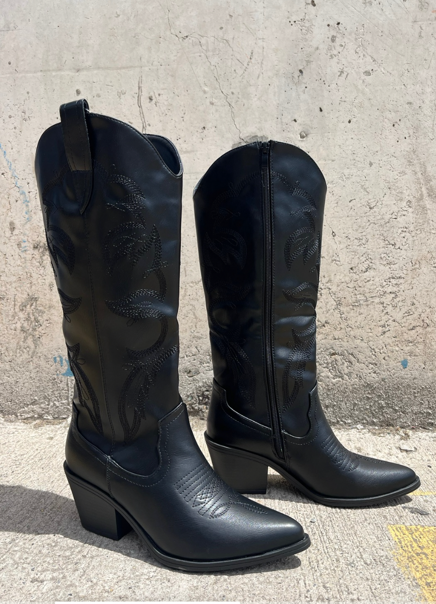 Botas Texanas glamour negro (preventa)