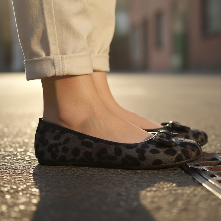 Balerina Animal Print Jaguar Grey