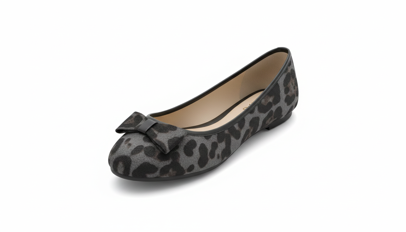 Balerina Animal Print Jaguar Grey