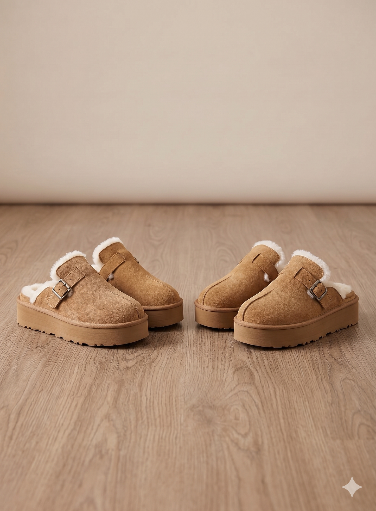 PantuBotas Birken Suecos SlipOn Platform Camel