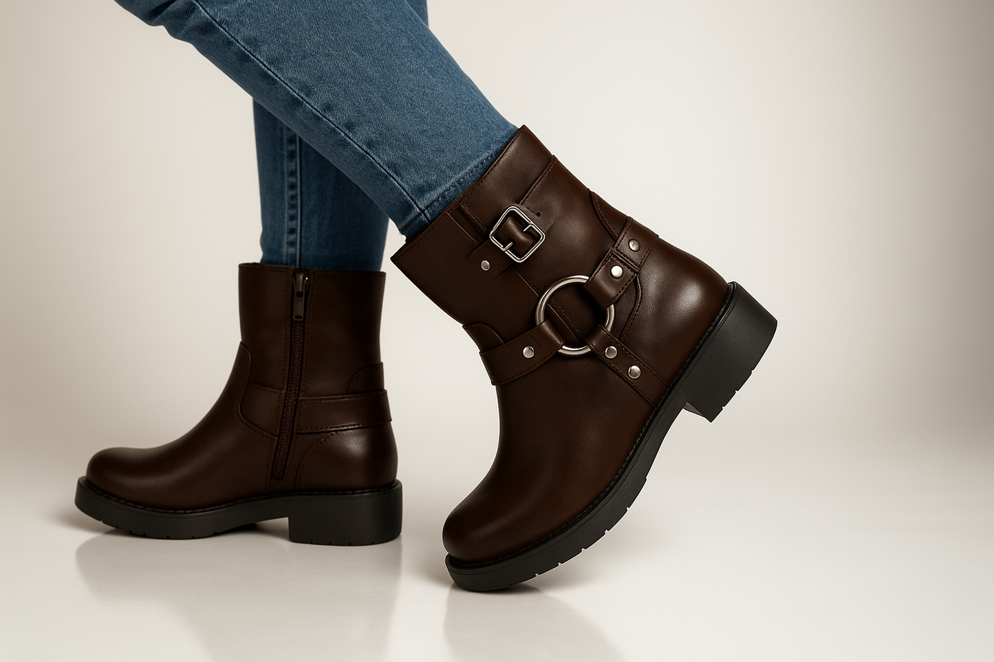 Botas BEAU Cafe modelado