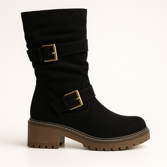 Botas Estefany Negro con fondo blanco