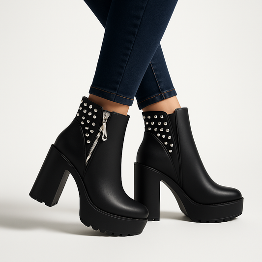 Botin Neiko Negro con fondo blanco