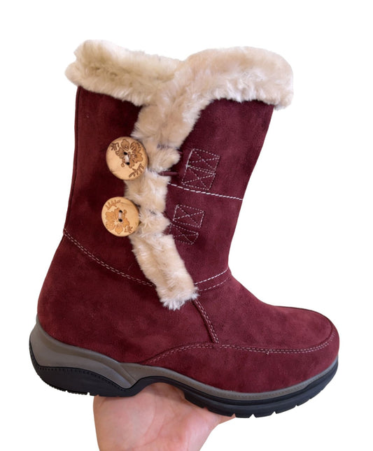 Botín Tina Casual Track Burdeos