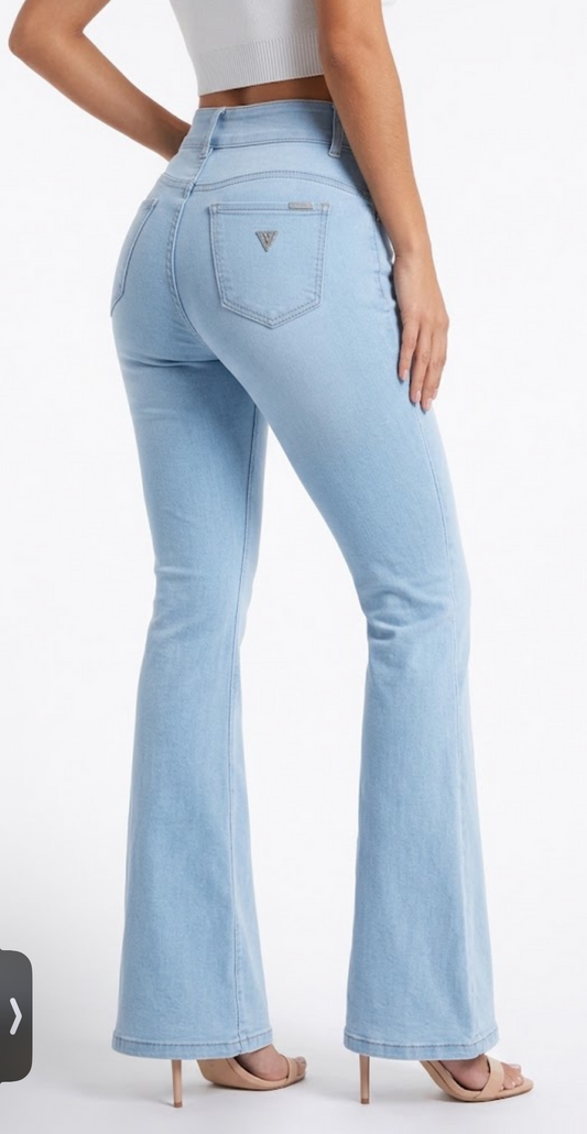 Jeans flare paradisse claro