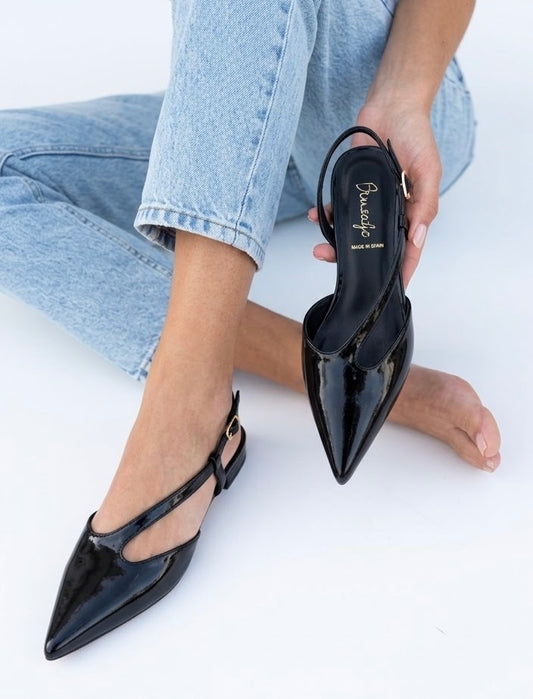 Ballet punta modelo Flor negro
