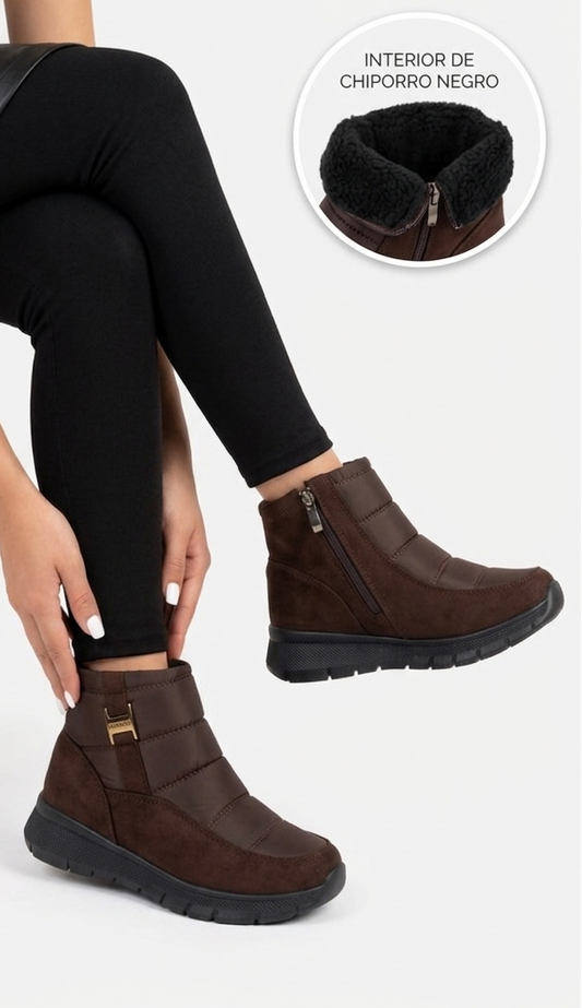 Botín Ana nuevos impermeables café