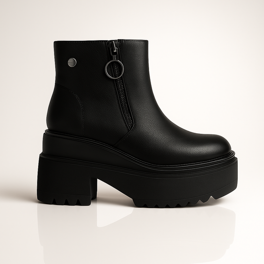 Botines de plataforma H803 Negro - Talla 36