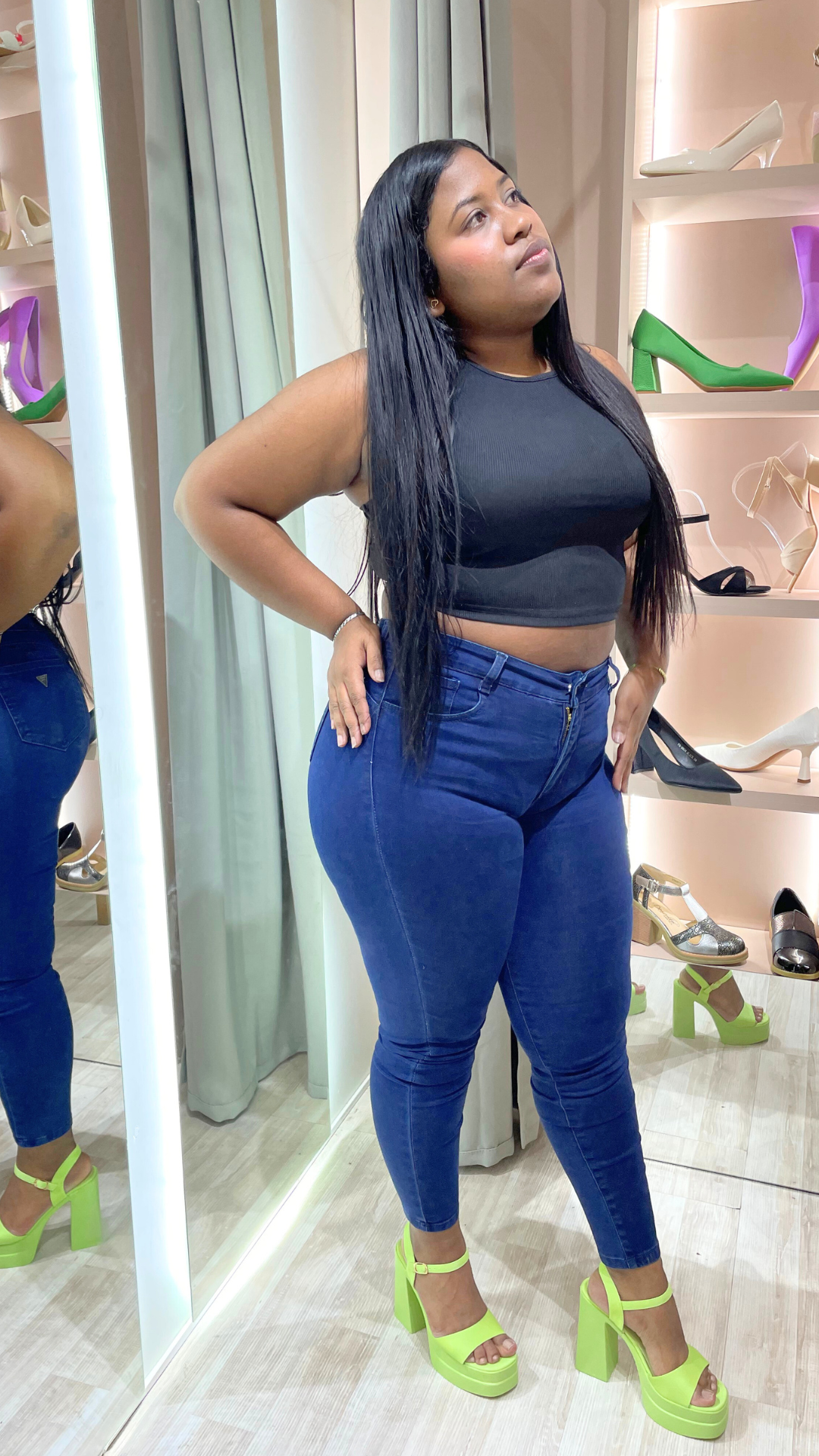 Jeans recto Clásico azul