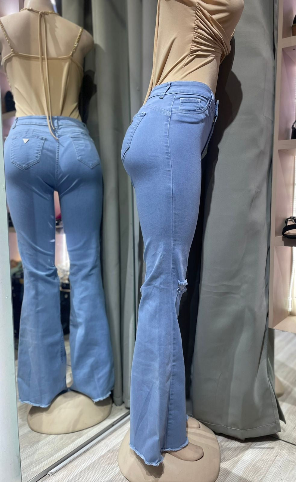 Jeans flare paradisse claro ripped