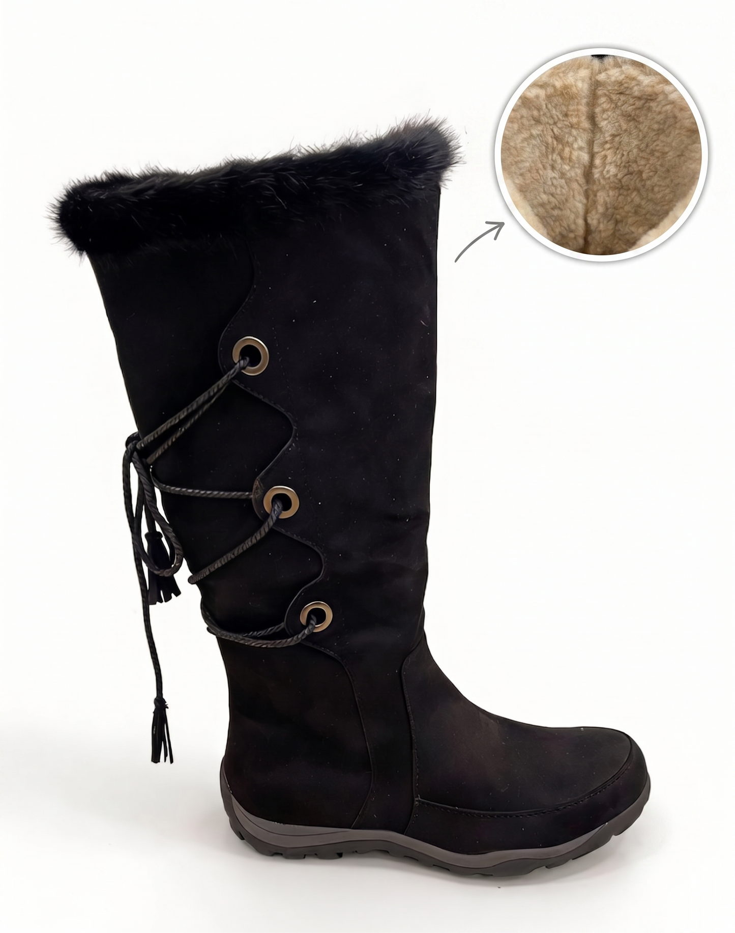 Bota caña media Chiporro Negra Winterlook