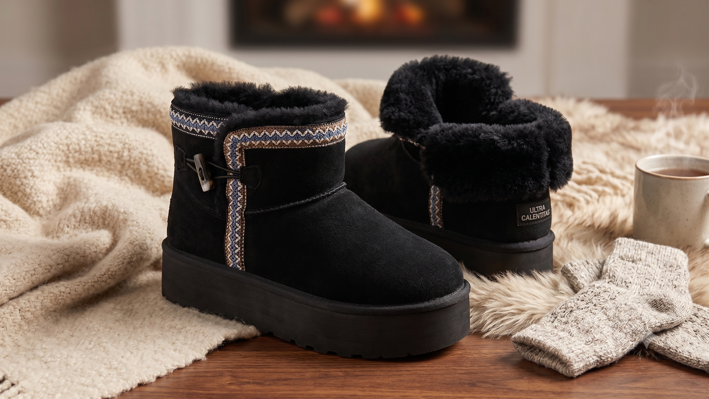 Botin Rori negro - pantubota extra calentita con chiporro