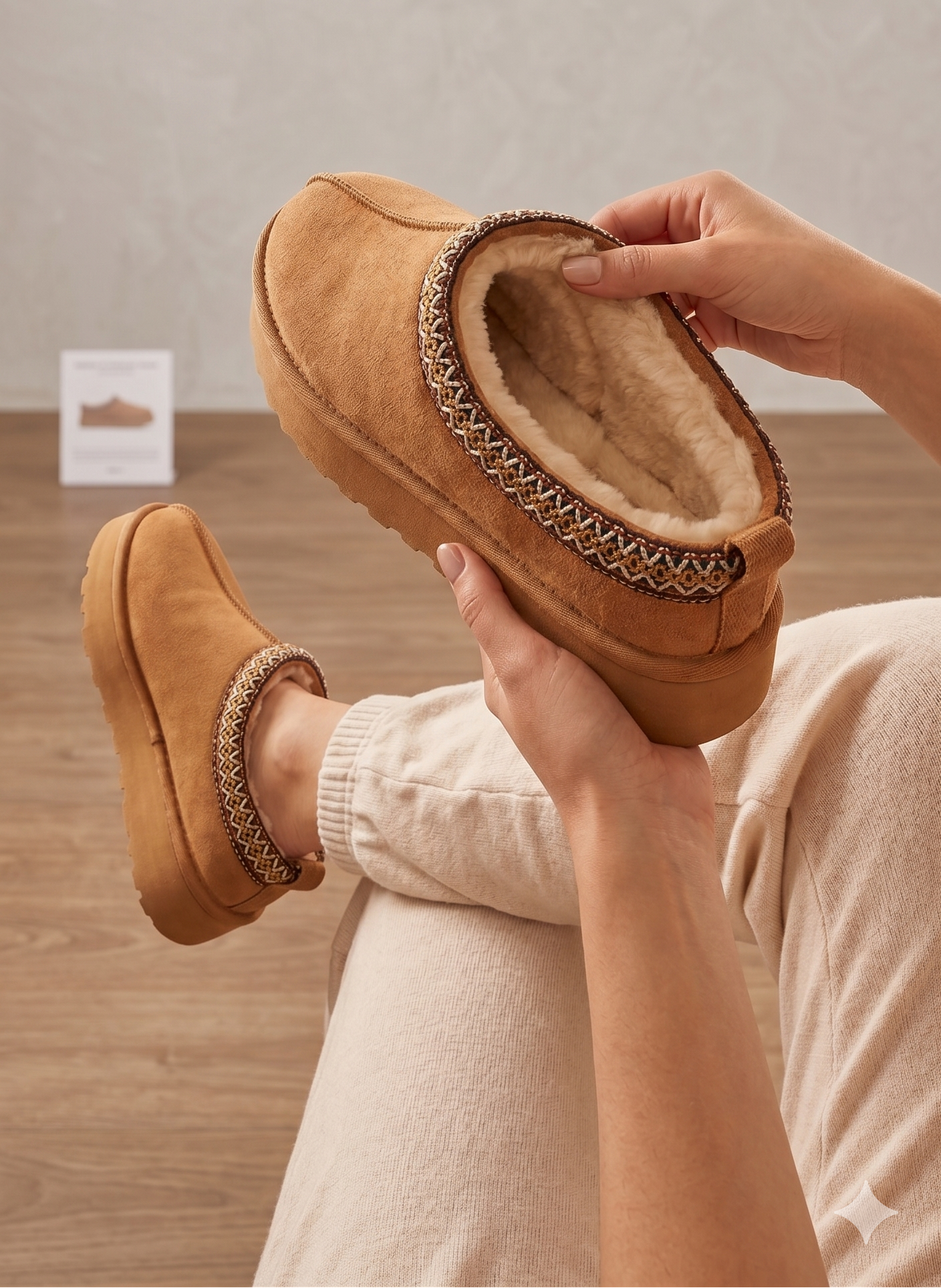 Pantubota chiporro tipo Slippers camel