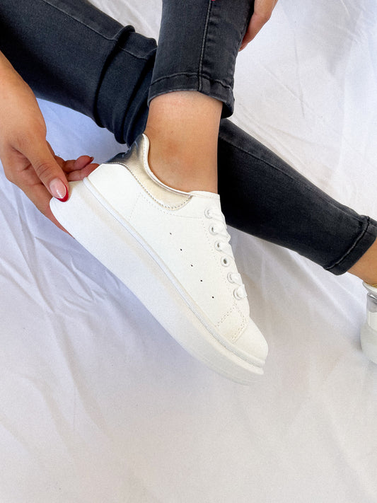 Zapatillas Esme Blanco Plata