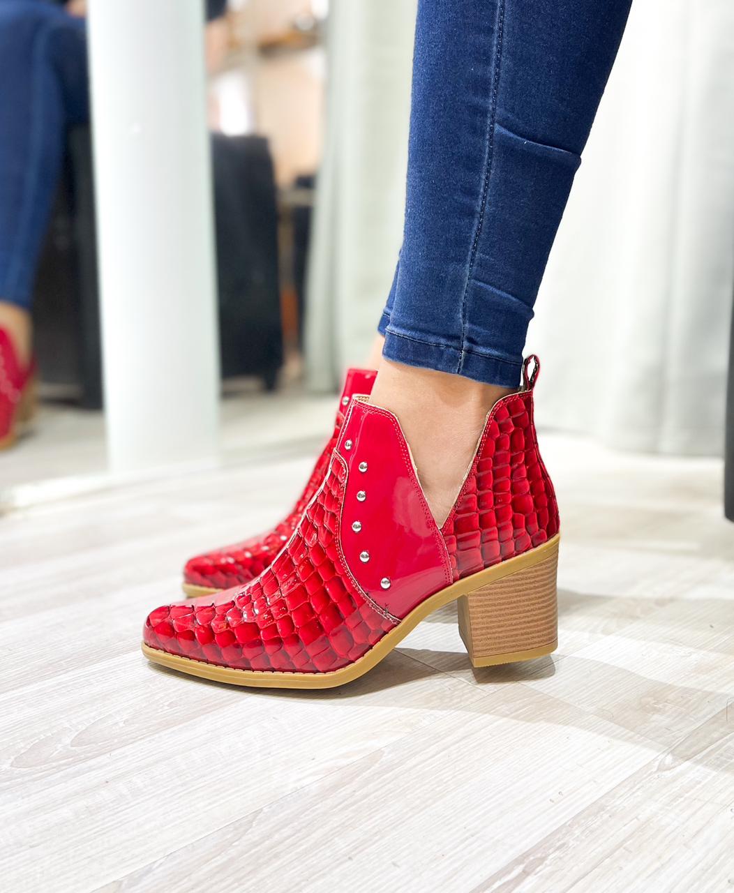 Botin Campero Texan Rojo