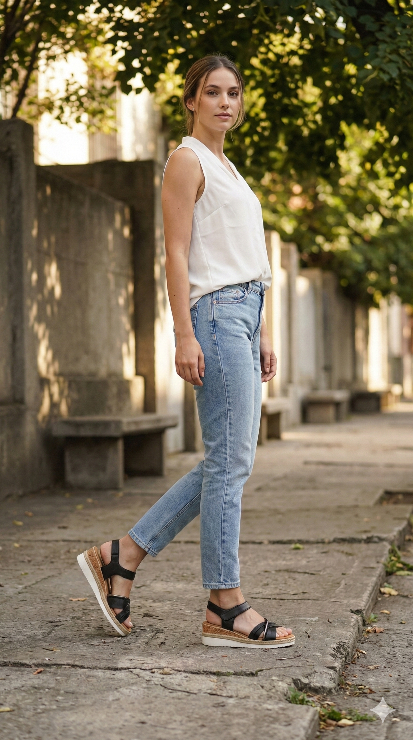 Sandalia Plataforma Cross Comfort