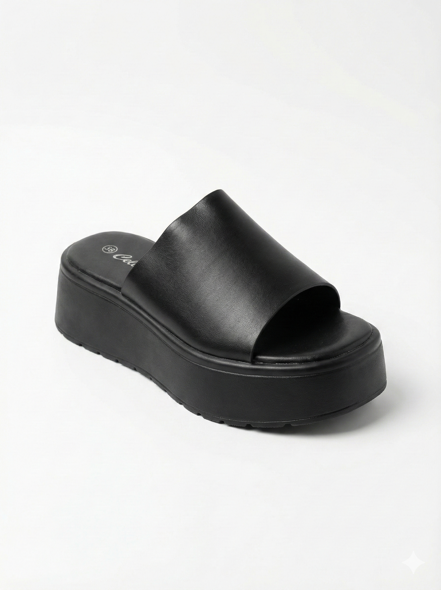 Sandalia Plataforma Minimal Black
