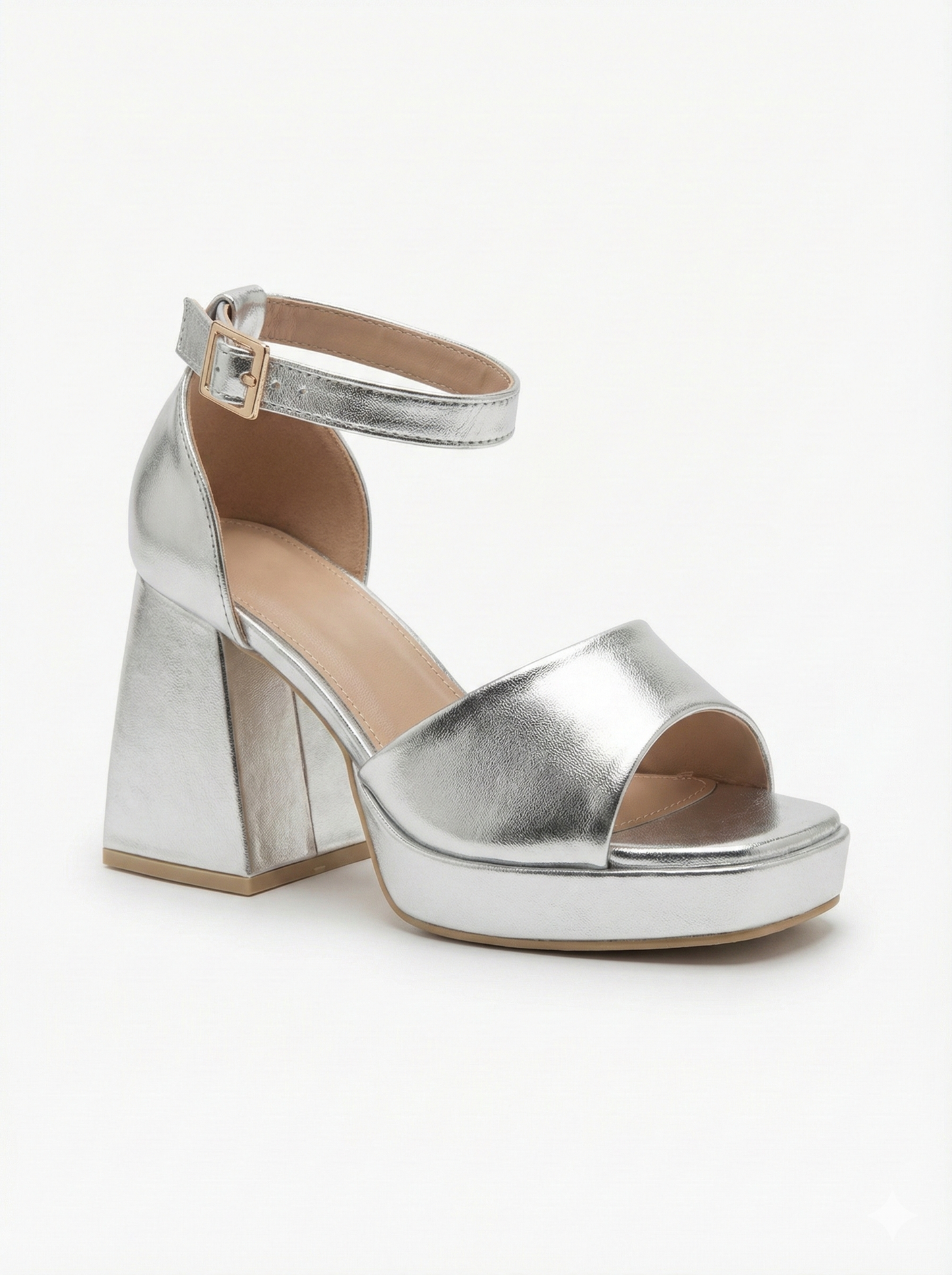 Sandalia Plataforma Silver Glam
