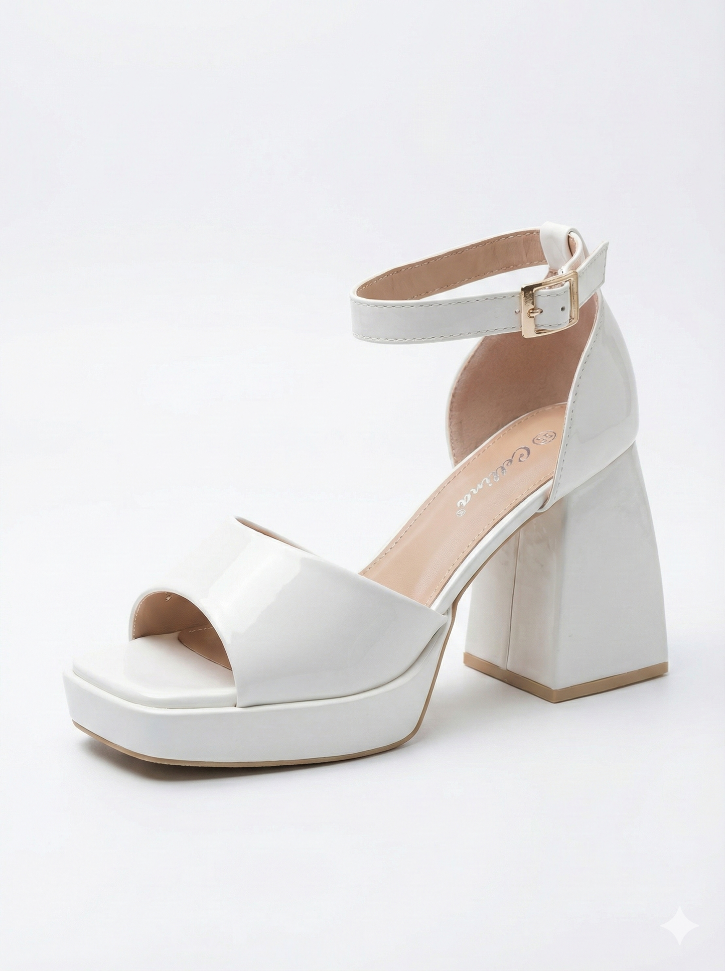 Sandalia Plataforma White Glam