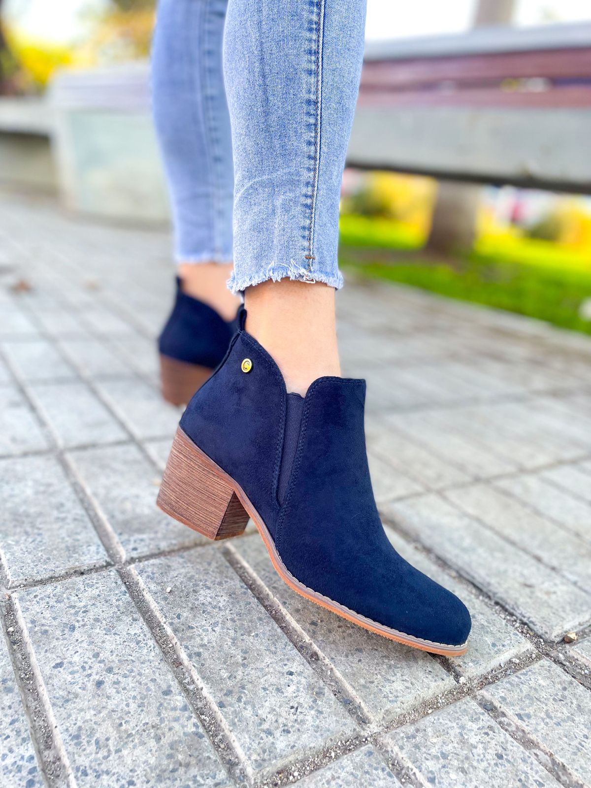 Botines azules de online mujer