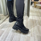 Botas Black pink Negro