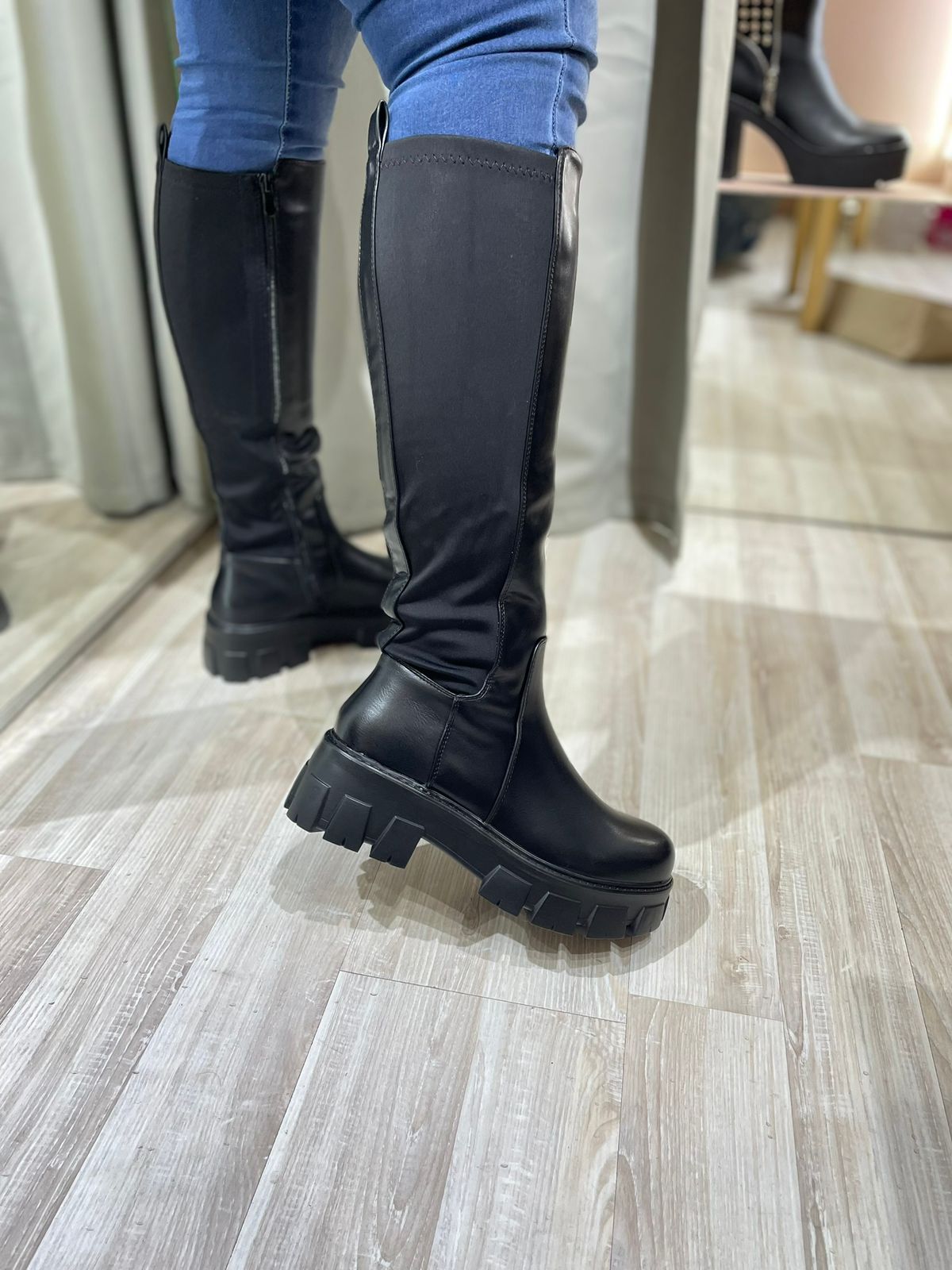 Botas Black pink Negro