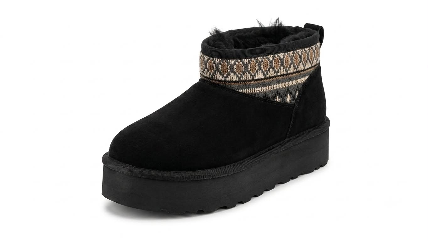 Botin pantubota con chiporro Modelo Fatima color negro