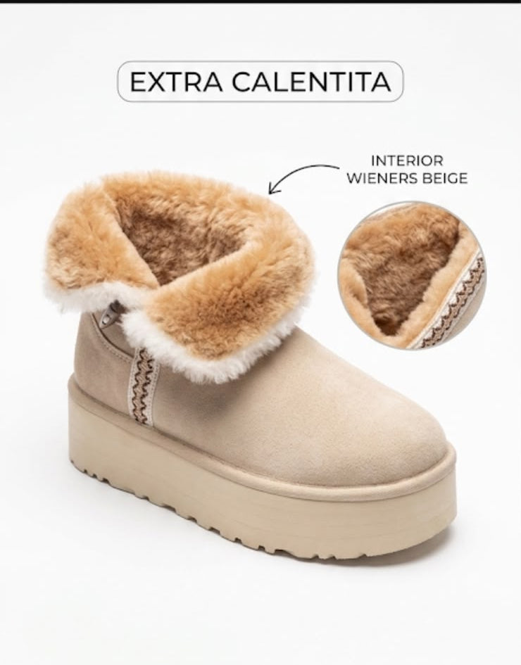 Botin Rori beige - pantubota extra calentita con chiporro
