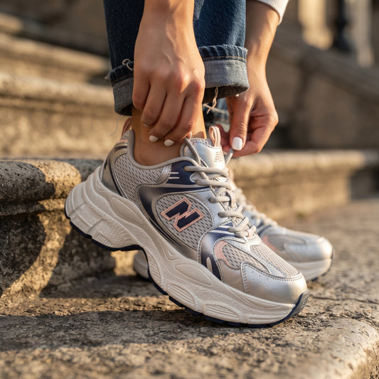 Zapatillas Urbanas Nova Azul/Plata