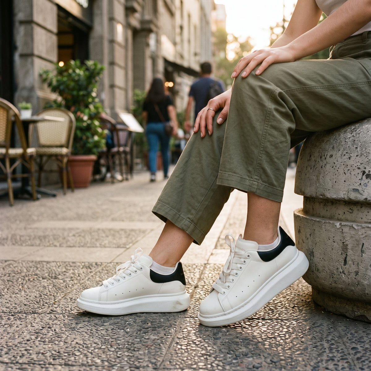 Zapatillas Zarita Blanco/Negro