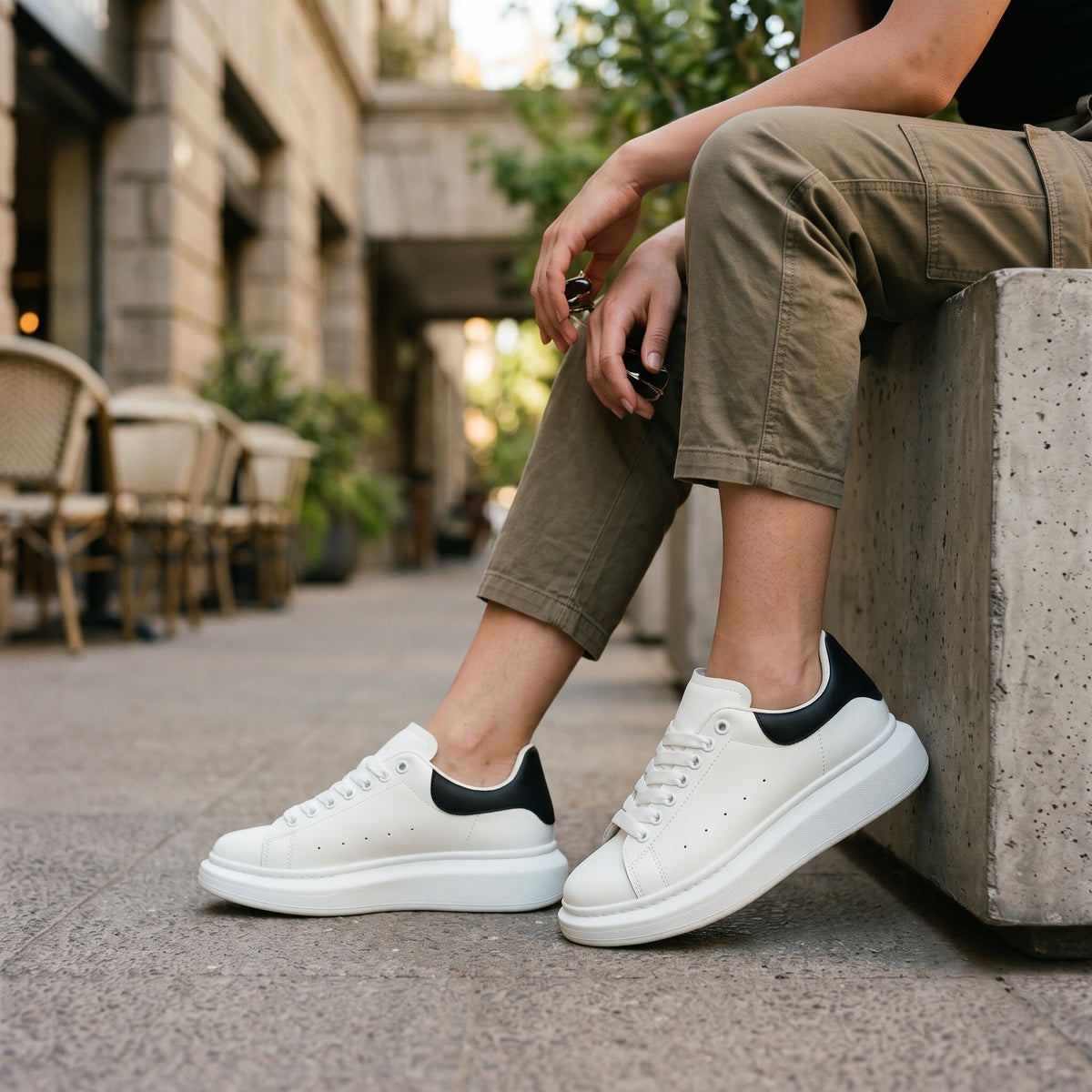 Zapatillas Zarita Blanco/Negro