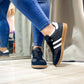 zapatillas samba style negro diseño cómodo y ligero con suela de goma y ecocuero